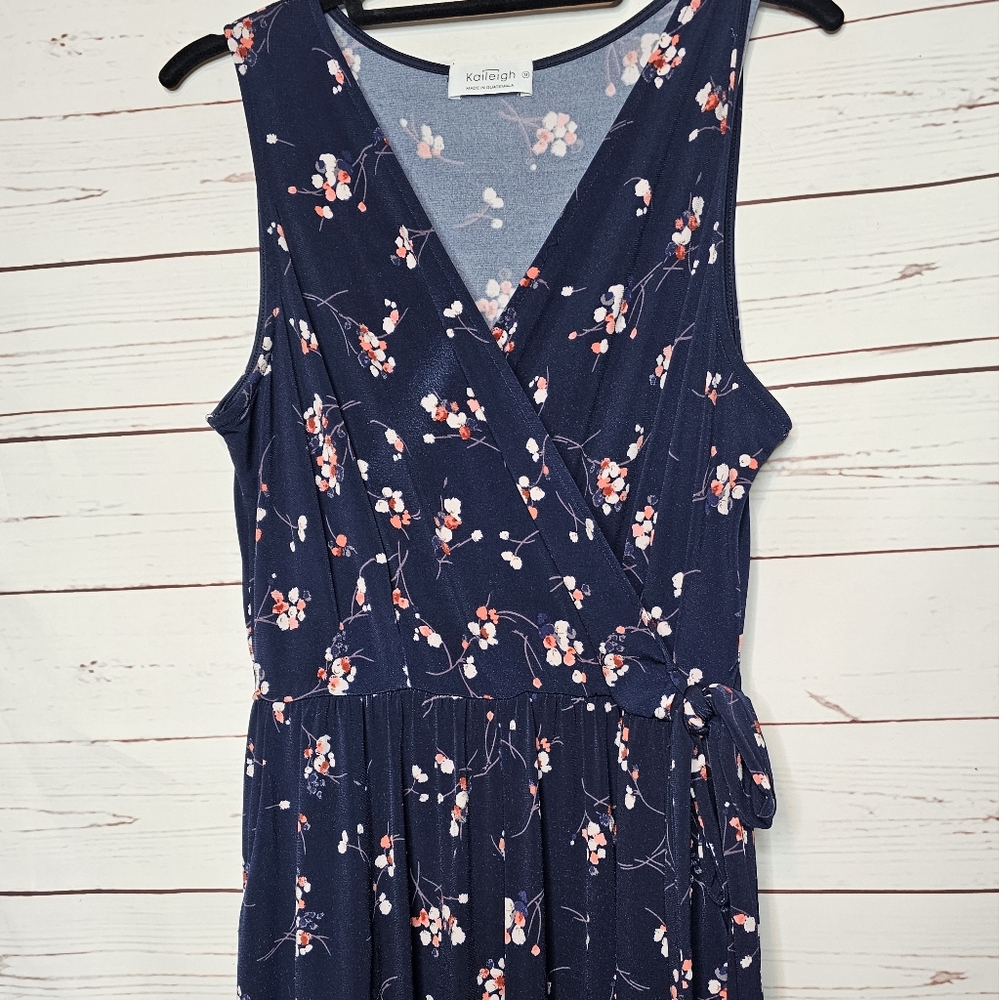 Kaileigh Floral Faux Wrap Wide Leg Jumpsuit - Picture 4 of 16